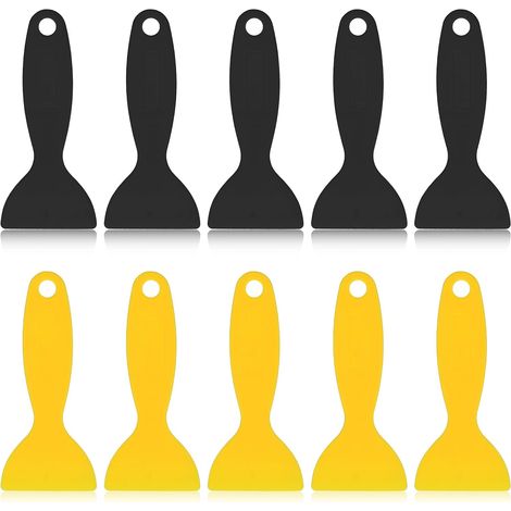 Ensemble de 10 spatules en plastique, spatule imprimée en 3D, grattoir, chasse-bulles, outil, grattoir à papier peint, couteau à mastic, spatule en plastique pour enlever et remplir les réparations