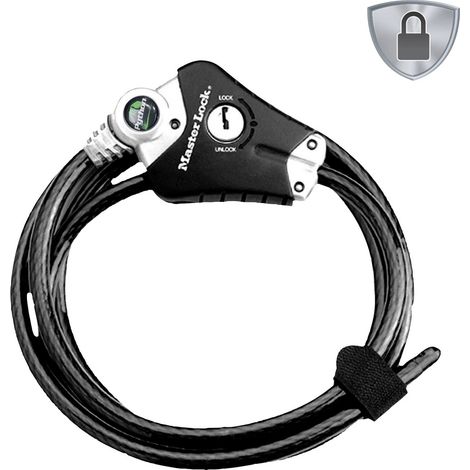 Master Lock Python Verstellbares Kabelschloss Schwarz Robust (1/4)