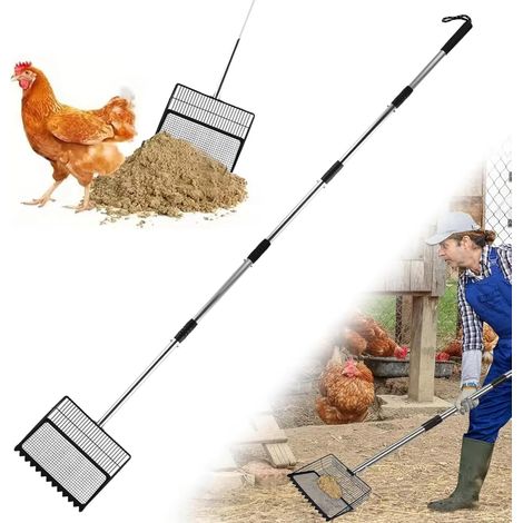 Pelle À Crottes De Poulet,4 En 1 Tamis Pour Poulailler,Tamis Sable (1/5)