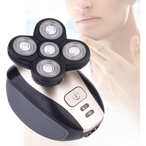 Tondeuse à barbe électrique rechargeable, rasoir, machine à raser (prise européenne Champagne) (1/5)