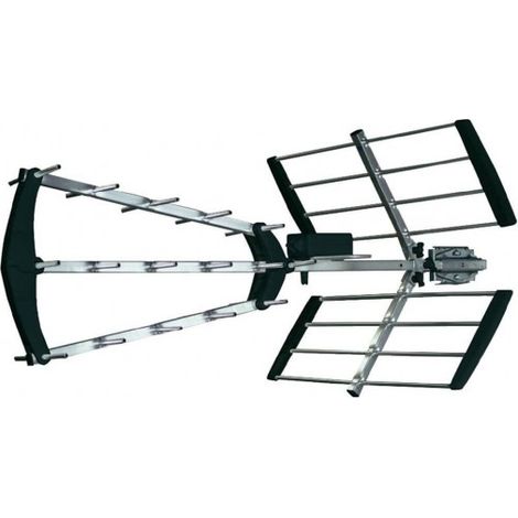 Antenne TV TNT HD UHF Trinappe Passive CLEVER - Filtre 4G LTE 800 MHz - Gain 20 dBi, Bande de fréquence 470-790 MHz