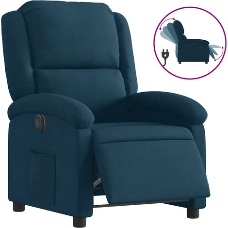 Maison Exclusive - Relaxsessel Elektrisch Blau Samt