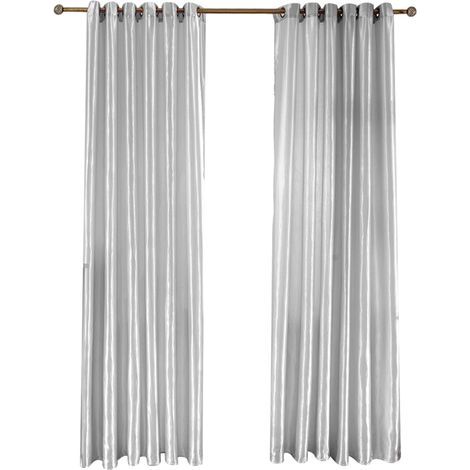 Rideau occultant gris de style coréen — Idéal pour portes, fenêtres, salles de bain ou salons (250 x 100 cm) (1/5)