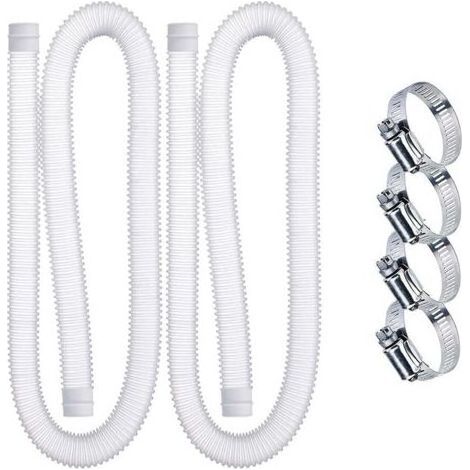 Tuyau d'aspiration pour piscine 1,25 pouces – Lot de 2 pièces – Plastique polyéthylène flexible – Résistant aux UV et produits chimiques (1/5)