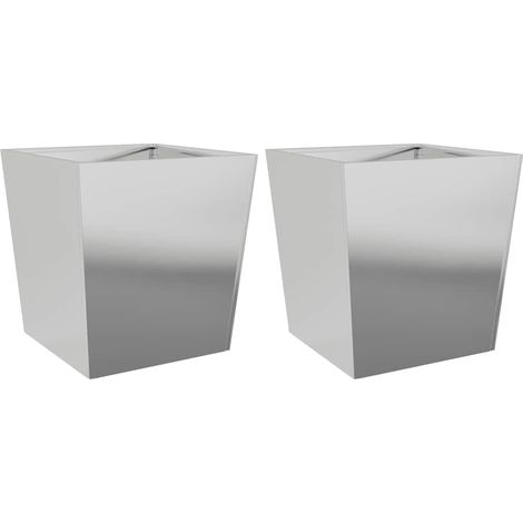 Maison Exclusive - Fioriere da Giardino 2 pz 50x50x50 cm in Acciaio Zincato