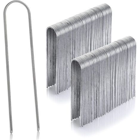 Lot de 50 piquets de Fixation en Acier galvanisé Inoxydable H100mm, L25mm, Ø2,9 mm (1/5)