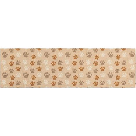 vidaXL Tappeto da Cucina Zampe beige 180 x 60 cm 100% Poliammide