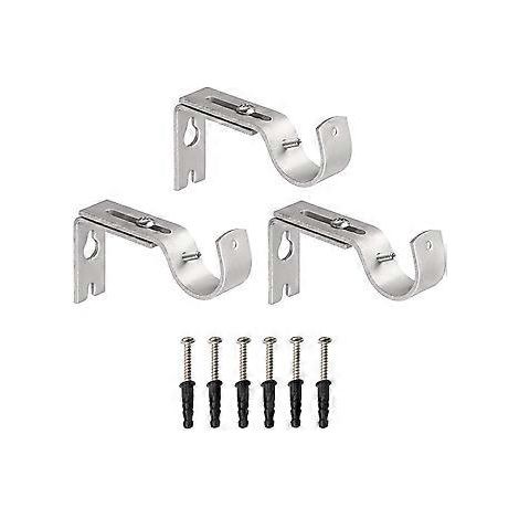 SZTXJ 3er-Pack verstellbare Wandhalterungen für Gardinenstangen, robustes Metall, Universalhalterung für Gardinen, Halterung für römische Gardinenstangen, verstellbare Gardinenstangenhalterung