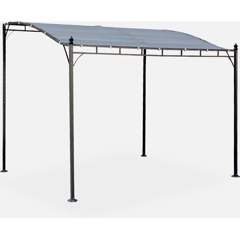 Pérgola adosada de acero, 3x2.5m