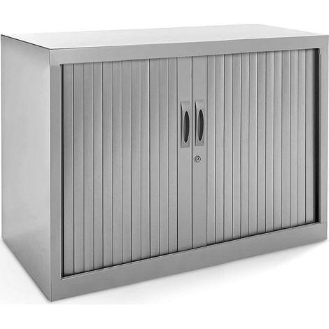 Armoire métallique Armoire de classement Meubles de Bureau Portes de volet et étagères réglables en Hauteur Armoires verrouillables 102x45x70 cm - Gris