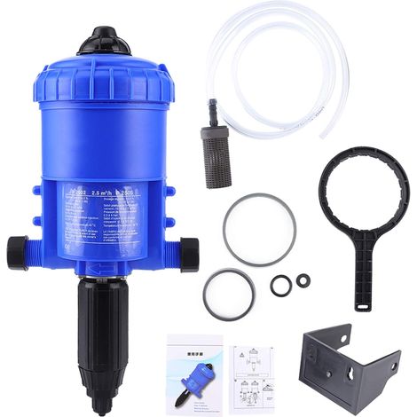 Adjustable fertilizer injector from 1% to 5%, automatic dosing device, irrigation injector, chemical liquid dosing dispenser, Dosatron injector powered by a dosing pump (1/5)