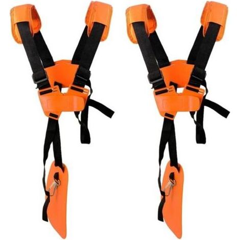 2 Sangles d'épaule réglables inclus -Harnais pour Débroussailleuse pour Tondeuse à gazon avec Ceinture en Nylon, pour Jardinage ou Débroussailleuse pour Débroussailleuse KM, STIHL FS(Orange) (1/4)