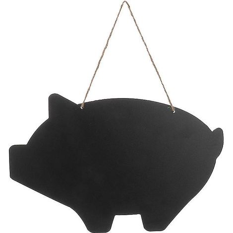 1 tableau noir suspendu en forme de cochon (1/3)