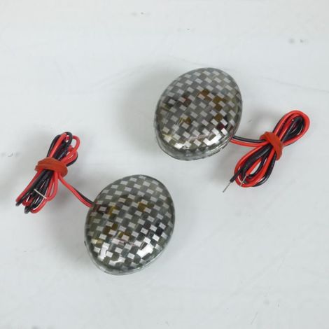 Mini clignotant œil de chat carbone à LED auto pour moto scooter