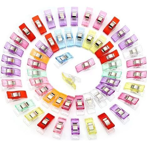 Pinces à coudre - 100 pièces - Pinces Wonder pour la couture et le quilting - Pinces à tissu avec marquage de taille (1/5)
