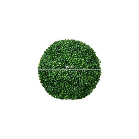 Lot de 2 boules de buis artificiel vertes de 50 cm en plastique avec feuillage réaliste et entretien facile pour salon bureau et (1/5)