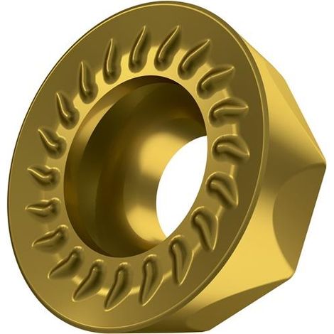 Fräswendeschneidplatte ISO RCMT 10T3MOSN-M:M8340 D.3,9mm PVD beschichtet Gold (1/2)