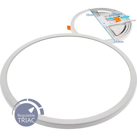 Downlight / Plafón Led KRAMFOR EPISTAR 20W Ajustable, Triac regulable, Blanco neutro, regulable (1/4)