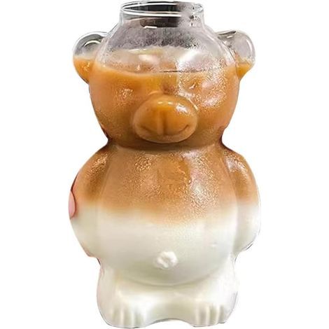 Cute Cup Versatile Teddy Littlebear Tumbler Transparent to (1/5)