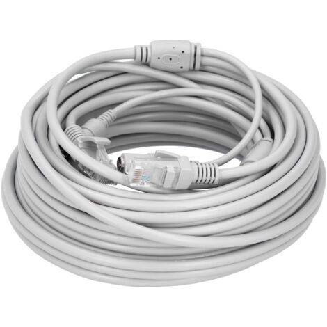 Câble Ethernet portable 2 en 1, cordon d'alimentation pour caméra IP, système de vidéosurveillance NVR, 20 m/65,6 pieds (1/5)