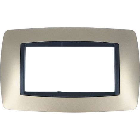 Placca Bombè Titanio 504 4M Moduli Compatibile Living International (1/3)