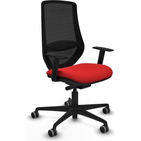 piqueras-y-crespo Mardos Silla de oficina roja ergonómica