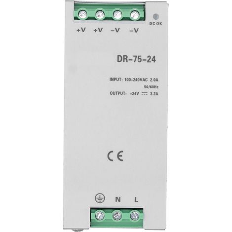 Alimentation à découpage BERM, transformateur de commande pour rail DIN DR7524 100-240 V CA (1/5)