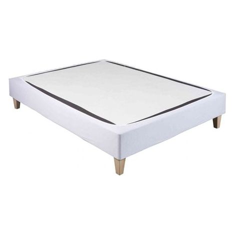 Cache-sommier coton jersey blanc 180x190 (1/3)