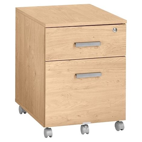 Caisson mobile 2 tiroirs chêne clair Exprim - Maxiburo (1/2)