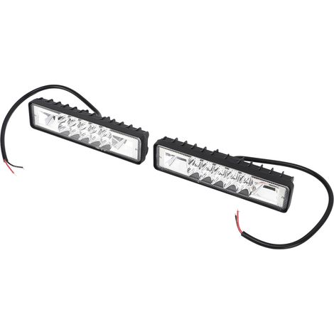 2 Barres LED 12‑85V 48W IP67 Étanche 6000K Blanc Pur pour Camion Tout-Terrain Tracteur Bateau (1/5)
