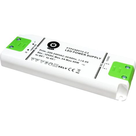 LED Netzteil 60W 12V 5A IP20 POS-Power FTPC60V12-C2 Schaltnetzteil Konstantspannung CV (1/2)