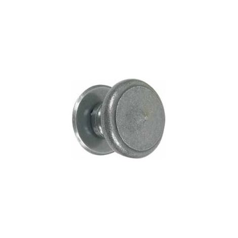 Knopf 47 BOUVET fixiert auf voller Rosette - Eisen patiniert zementiert - 7891
