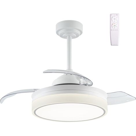 Ventilador LED aspas retráctiles Vera Mini 35W 2900 Lm CCT (1/5)