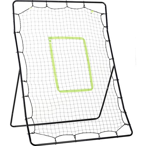 Rete per Allenamento per Calcio e Baseball Pieghevole 123x90x174 cm con Zona di Precisione Nero (1/5)