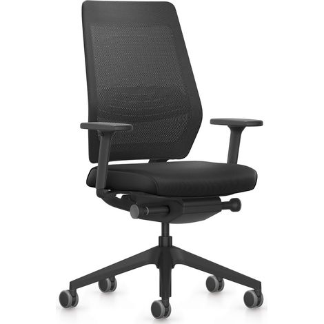Interstuhl ergonomischer Bürostuhl Joyce JC211 - Schreibtischstuhl, Bürosessel mit praktischen 4D Armlehnen, bis 120kg, schwarz (1/2)