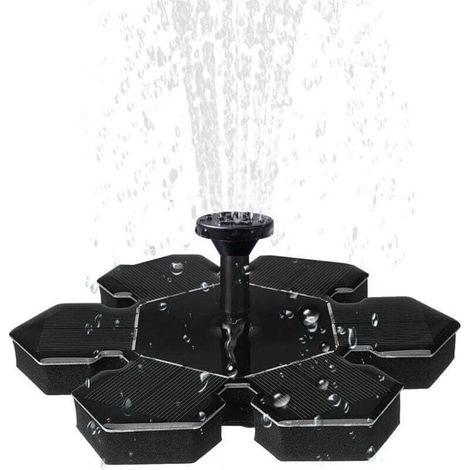 Solarbrunnen, Vogeltränke, Blumenbrunnen, Solarwasserpumpe, Gartenbrunnen, Gartendekoration von Crezuo (1/4)