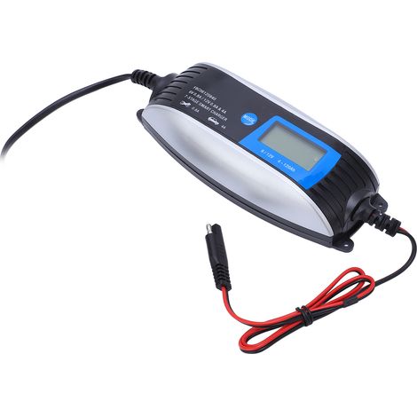 Chargeur de batterie intelligent avec écran LCD, maintien de charge automatique, protection contre l'inversion de polarité, prise UE 180-240 V CA (1/5)