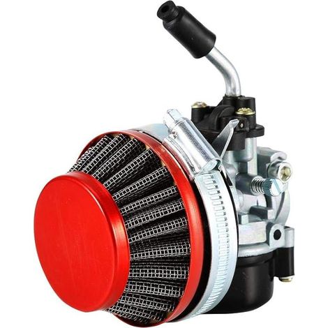 Carburetor Carburateur, carburateur de Course Rouge carburateur Filtre à Air carburateur câble d'accélérateur pour Moteur 2 Temps vélo motorisé ATV Quad