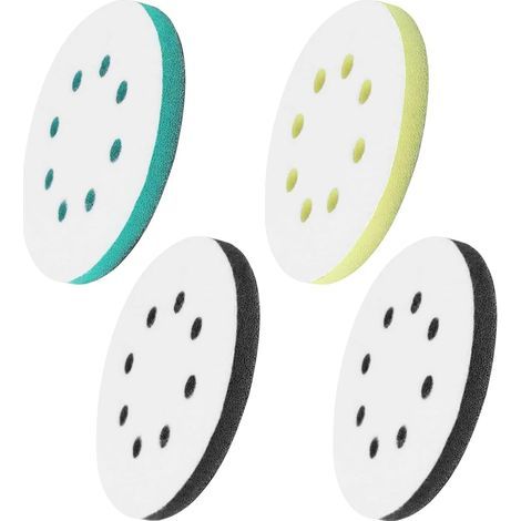Tampon Interface Mousse - Disque Ponçage 125 mm - Pour Ponceuse Excentrique - 4 Pièces (1/5)