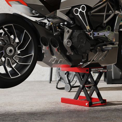 Motorradheber 500 kg Belastbar Motorradhebebühne 100-370 mm Höhenverstellbar