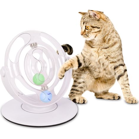 Roue en rotation Dita ø 26 x 27.5 cm. jouet chat - Flamingo (1/5)