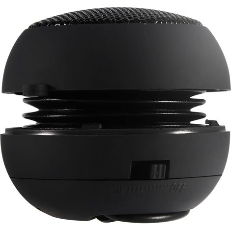 Mini altoparlante portatile da viaggio con jack da 3,5 mm e batteria integrata per cellulari, lettori MP3 e PC - Nero (1/5)