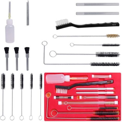 21 pièces hvlp kit de Nettoyage de Pistolet, Brosse de Nettoyage de Pistolet de Peinture à air pour Outils pneumatiques hvlp Brosse à air Gravity (22pcs) (1/5)