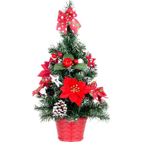 Baum MagicHome Weihnachten, verziert, rot, 41 cm (1/4)