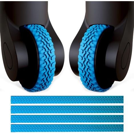 Lntyq 4PCS Housse de Valise Protection, Housses de Roue de Bagages en Silicone Bleu, Protection Valise de Voyage pour Réduction du Bruit et Vibrations (1/5)