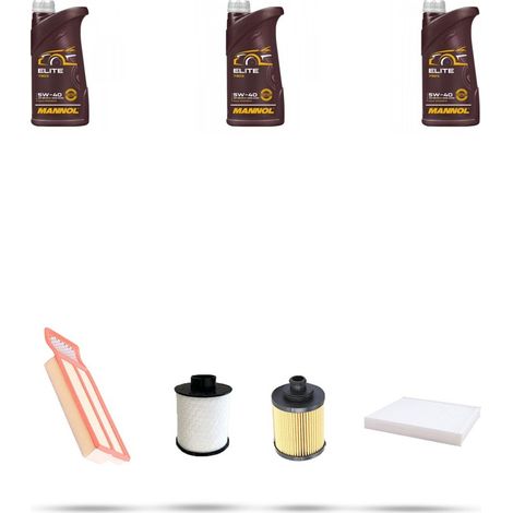 Kit tagliando 4 FILTRI e 3L OLIO compatibile con Fiat Panda II 1.3 Multijet 16v 55kw dal 2006 (1/5)