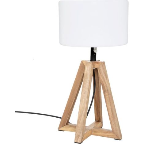 Lampe à Poser Outdoor "Matia" 58cm Blanc & Beige (1/4)