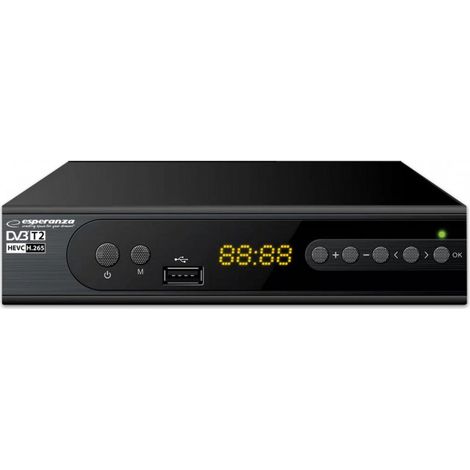 Sintonizador digital Esperanza EV106P DVB-T/T2 H.265/hevc (1/5)