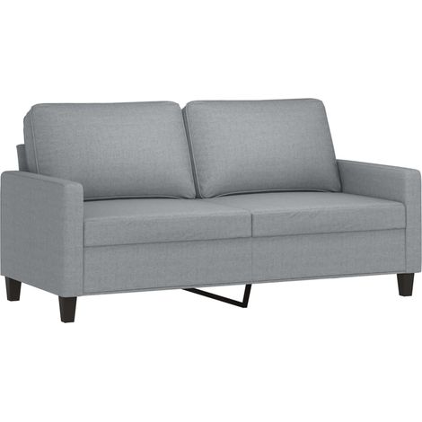 Sofá de 2 plazas de tela gris claro 140 cm vidaXL