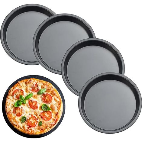 Pie Tins Diameter 15 cm Quiche Tart Tins Round Carbon Steel Pie Dish for Oven Pizza Pan for Dessert Quiche Cake Pastry (1/5)
